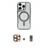ieg™ iPhone 16 Pro Max Kılıf Yadigar Klasik Özel Seri - Siyah Joko Magic 5D Hayalet Cam + Pers Alüminyum Kamera Lens - CLTM