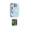 ieg™ iPhone 16 Pro Max Kılıf Yankı Form Serisi - Şeffaf 360 Full Body Arka Koruyucu