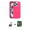 ieg™ iPhone 16 Pro Max Kılıf Yankı Form Serisi - Şeffaf 360 Full Body Arka Koruyucu + Bilvis Titan Kamera Lens - TMGI