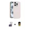 ieg™ iPhone 16 Pro Max Kılıf Yankı Form Serisi - Siyah Buffer Cam Ekran Koruyucu + Bilvis Titan Kamera Lens - TMGI