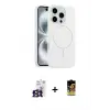 ieg™ iPhone 16 Pro Max Kılıf Yankı Form Serisi - Siyah Buffer Cam Ekran Koruyucu + Bilvis Titan Kamera Lens - TMGI