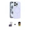 ieg™ iPhone 16 Pro Max Kılıf Yankı Form Serisi - Siyah Buffer Cam Ekran Koruyucu + Bilvis Titan Kamera Lens - TMGI