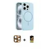 ieg™ iPhone 16 Pro Max Kılıf Yankı Form Serisi - Siyah Buffer Cam Ekran Koruyucu + Pers Alüminyum Kamera Lens - CLTM