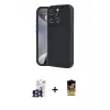 ieg™ iPhone 16 Pro Max Kılıf Yankı Yansıma Özel Seri - Siyah Buffer Cam Ekran Koruyucu + Bilvis Titan Kamera Lens - TMGI