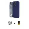 ieg™ iPhone 16 Pro Max Kılıf Yankı Yansıma Özel Seri - Siyah Buffer Cam Ekran Koruyucu + Pers Alüminyum Kamera Lens - GS