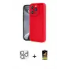 ieg™ iPhone 16 Pro Max Kılıf Yankı Yansıma Özel Seri - Siyah Buffer Cam Ekran Koruyucu + Pers Alüminyum Kamera Lens - GS