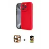 ieg™ iPhone 16 Pro Max Kılıf Yankı Yansıma Özel Seri - Siyah Buffer Cam Ekran Koruyucu + Pers Alüminyum Kamera Lens - CLTM