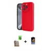 ieg™ iPhone 16 Pro Max Kılıf Yankı Yansıma Özel Seri - Siyah Buffer Hayalet Cam Ekran Koruyucu + Raze Metal Kamera Lens - CLTM