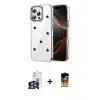 ieg™ iPhone 16 Pro Max Kılıf Yörünge Form - Siyah Buffer Cam Ekran Koruyucu + Bilvis Titan Kamera Lens - GS