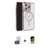 ieg™ iPhone 16 Pro Max Kılıf Zirve Doku Prime - Siyah Buffer Cam Ekran Koruyucu + Bilvis Titan Kamera Lens - TMGI