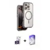 ieg™ iPhone 16 Pro Max Kılıf Zirve Klasik Prime - Siyah Bilvis 5in1 3D Magic Cam Ekran Koruyucu + Bilvis Titan Kamera Lens - TMGI
