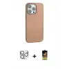 ieg™ iPhone 16 Pro Max Kılıf Zirve Modern Prime - Siyah Buffer Cam Ekran Koruyucu + Pers Alüminyum Kamera Lens - GS