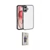 ieg™ iPhone 17 Kılıf Vadi Minimal - Siyah Bilvis 3D Cam Ekran Koruyucu