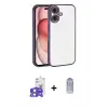ieg™ iPhone 17 Kılıf Vadi Minimal - Siyah Joko Magic 5D Cam + Bilvis Titan Kamera Lens - LA