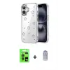 ieg™ iPhone 17 Kılıf Yörünge Form - Siyah Joko Magic 5D Cam + Raze Metal Kamera Lens - GI