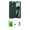 ieg™ iPhone 17 Pro Kılıf Eksen Form Prime - Siyah Joko Magic 5D Cam + Raze Metal Kamera Lens - TU