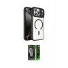 ieg™ iPhone 17 Pro Kılıf Kıvılcım Prime - Şeffaf 360 Full Body Arka Koruyucu