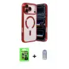 ieg™ iPhone 17 Pro Kılıf Nova Işık Özel Seri - Siyah Joko Magic 5D Cam + Raze Metal Kamera Lens - GI