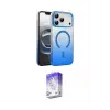 ieg™ iPhone 17 Pro Max Kılıf Ahenk Doku Özel Seri - Siyah Bilvis 5in1 3D Magic Cam Ekran Koruyucu