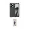 ieg™ iPhone 17 Pro Max Kılıf Eksen Form Prime - Siyah Bilvis 3D Cam Ekran Koruyucu