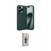 ieg™ iPhone 17 Pro Max Kılıf Eksen Form Prime - Siyah Bilvis 3D Cam Ekran Koruyucu