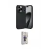 ieg™ iPhone 17 Pro Max Kılıf Eksen Form Prime - Siyah Bilvis 3D Cam Ekran Koruyucu