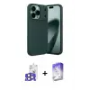 ieg™ iPhone 17 Pro Max Kılıf Eksen Form Prime - Siyah Bilvis 5in1 3D Magic Cam Ekran Koruyucu + Bilvis Titan Kamera Lens - NLGY