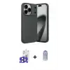 ieg™ iPhone 17 Pro Max Kılıf Eksen Form Prime - Siyah Joko Magic 5D Cam + Bilvis Titan Kamera Lens - LT