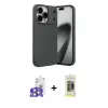 ieg™ iPhone 17 Pro Max Kılıf Eksen Form Prime - Siyah Joko Magic 5D Hayalet Cam + Bilvis Titan Kamera Lens - TU