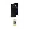 ieg™ iPhone 17 Pro Max Kılıf Kıvılcım Işık Serisi - Siyah Joko Magic 5D Hayalet Cam