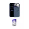 ieg™ iPhone 17 Pro Max Kılıf Kıvılcım Klasik - Siyah Bilvis 5in1 3D Magic Cam Ekran Koruyucu