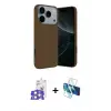 ieg™ iPhone 17 Pro Max Kılıf Kozmos Yansıma Özel Seri - Siyah 3D Antistatik Seramik Nano Ekran Koruyucu + Bilvis Titan Kamera Lens - GS