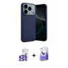 ieg™ iPhone 17 Pro Max Kılıf Kozmos Yansıma Özel Seri - Siyah Bilvis 5in1 5D Magic Hayalet Cam Ekran Koruyucu + Bilvis Titan Kamera Lens - TU