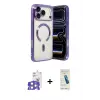 ieg™ iPhone 17 Pro Max Kılıf Nova Işık Özel Seri - Şeffaf Pasifik Cam Ekran Koruyucu + Bilvis Titan Kamera Lens - GS