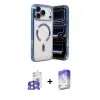 ieg™ iPhone 17 Pro Max Kılıf Nova Işık Özel Seri - Siyah Bilvis 5in1 3D Magic Cam Ekran Koruyucu + Bilvis Titan Kamera Lens - TU