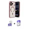 ieg™ iPhone 17 Pro Max Kılıf Nova Işık Özel Seri - Siyah Bilvis 5in1 3D Magic Cam Ekran Koruyucu + Bilvis Titan Kamera Lens - GS