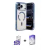 ieg™ iPhone 17 Pro Max Kılıf Nova Işık Özel Seri - Siyah Bilvis 5in1 3D Magic Cam Ekran Koruyucu + Bilvis Titan Kamera Lens - GS