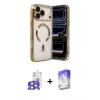 ieg™ iPhone 17 Pro Max Kılıf Nova Işık Özel Seri - Siyah Bilvis 5in1 3D Magic Cam Ekran Koruyucu + Bilvis Titan Kamera Lens - TU