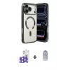 ieg™ iPhone 17 Pro Max Kılıf Nova Işık Özel Seri - Siyah Joko Magic 5D Cam + Bilvis Titan Kamera Lens - TU