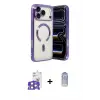 ieg™ iPhone 17 Pro Max Kılıf Nova Işık Özel Seri - Siyah Joko Magic 5D Cam + Bilvis Titan Kamera Lens - TU