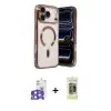 ieg™ iPhone 17 Pro Max Kılıf Nova Işık Özel Seri - Siyah Joko Magic 5D Hayalet Cam + Bilvis Titan Kamera Lens - TU