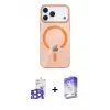 ieg™ iPhone 17 Pro Max Kılıf Pusula Form Özel Seri - Siyah Bilvis 5in1 3D Magic Cam Ekran Koruyucu + Bilvis Titan Kamera Lens - NLGY