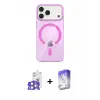 ieg™ iPhone 17 Pro Max Kılıf Pusula Form Özel Seri - Siyah Bilvis 5in1 3D Magic Cam Ekran Koruyucu + Bilvis Titan Kamera Lens - GS