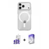 ieg™ iPhone 17 Pro Max Kılıf Pusula Form Özel Seri - Siyah Bilvis 5in1 3D Magic Cam Ekran Koruyucu + Bilvis Titan Kamera Lens - TU
