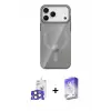 ieg™ iPhone 17 Pro Max Kılıf Pusula Form Özel Seri - Siyah Bilvis 5in1 3D Magic Cam Ekran Koruyucu + Bilvis Titan Kamera Lens - NLGY