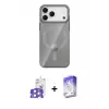 ieg™ iPhone 17 Pro Max Kılıf Pusula Form Özel Seri - Siyah Bilvis 5in1 3D Magic Cam Ekran Koruyucu + Bilvis Titan Kamera Lens - GS