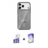 ieg™ iPhone 17 Pro Max Kılıf Pusula Form Özel Seri - Siyah Bilvis 5in1 3D Magic Cam Ekran Koruyucu + Bilvis Titan Kamera Lens - TU