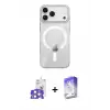 ieg™ iPhone 17 Pro Max Kılıf Pusula Form Özel Seri - Siyah Bilvis 5in1 3D Magic Cam Ekran Koruyucu + Bilvis Titan Kamera Lens - GS