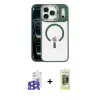 ieg™ iPhone 17 Pro Max Kılıf Yadigar Asil Koleksiyonu - Siyah Joko Magic 5D Hayalet Cam + Bilvis Titan Kamera Lens - LT