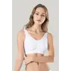 ieg™ Kadın Beyaz Kalın Askılı Çıkarılabilir Pedli Örme Seamless Dikişsiz Basic Büstiyer